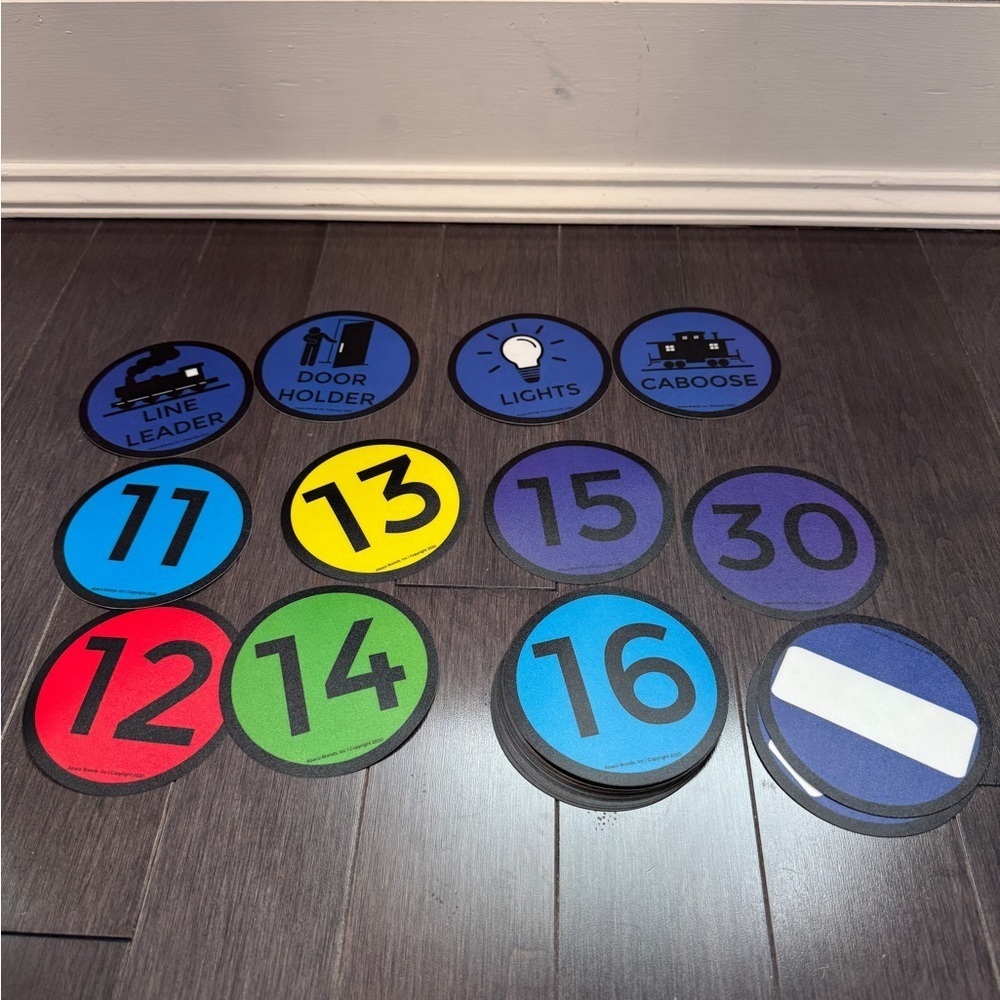 NWOT Colorful Educational Floor Number Line Leader Home School Markers for Kids